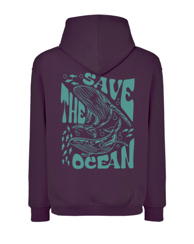 Bluza save the ocean śliwkowa