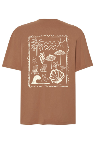 T-shirt oversize beach mood karmel
