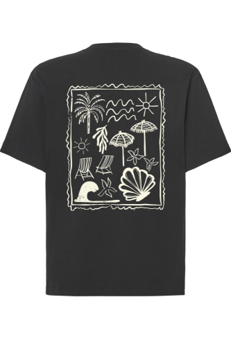 T-shirt oversize beach mood czarny
