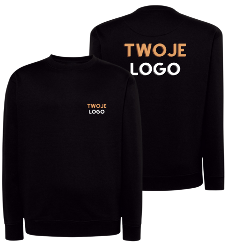 Bluza bez kaptura unisex z logo firmy