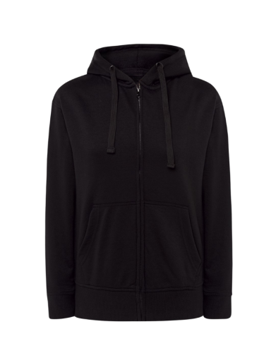 Bluza rozpinana damska z kapturem z logo firmy