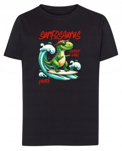 Koszulka-dziecieca-DINOZAUR-Surfosaurus-T-REX-Surfing-DINO