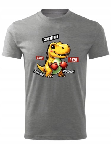 Koszulka-T-shirt-DINOZAUR-Boks-T-REX-Sport-DINO
