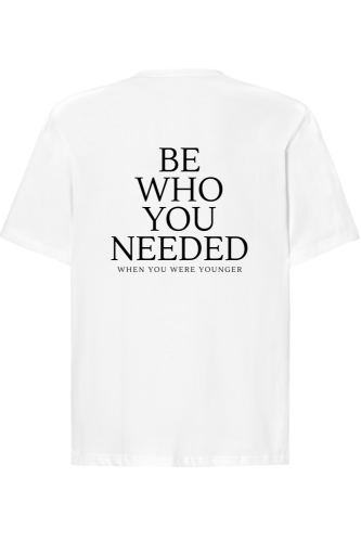 tshirt oversize biały be who you needed