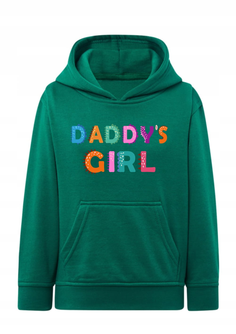 Bluza z napisem Daddy’s Girl dla dziewczynki Bluza z kapturem córeczka tatusia Urocze hoodie z kolorowym napisem dla córki Bluza typu kangurka prezent od taty dla dziecka Prezent dla dziewczynki na Dzień Dziecka lub urodziny
