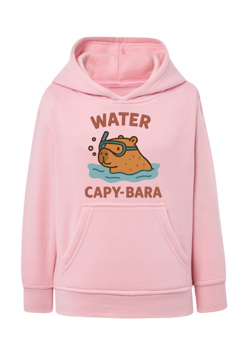 Bluza z kapibarą dziecięca młodzieżowa Bluza z kapturem Water Capy-bara Hoodie z nadrukiem kapibara nurkuje Bluza typu kangurka ze zwierzętami Prezent dla fana kapibar śmieszna bluza Modna bluza z grafiką kapibara w masce