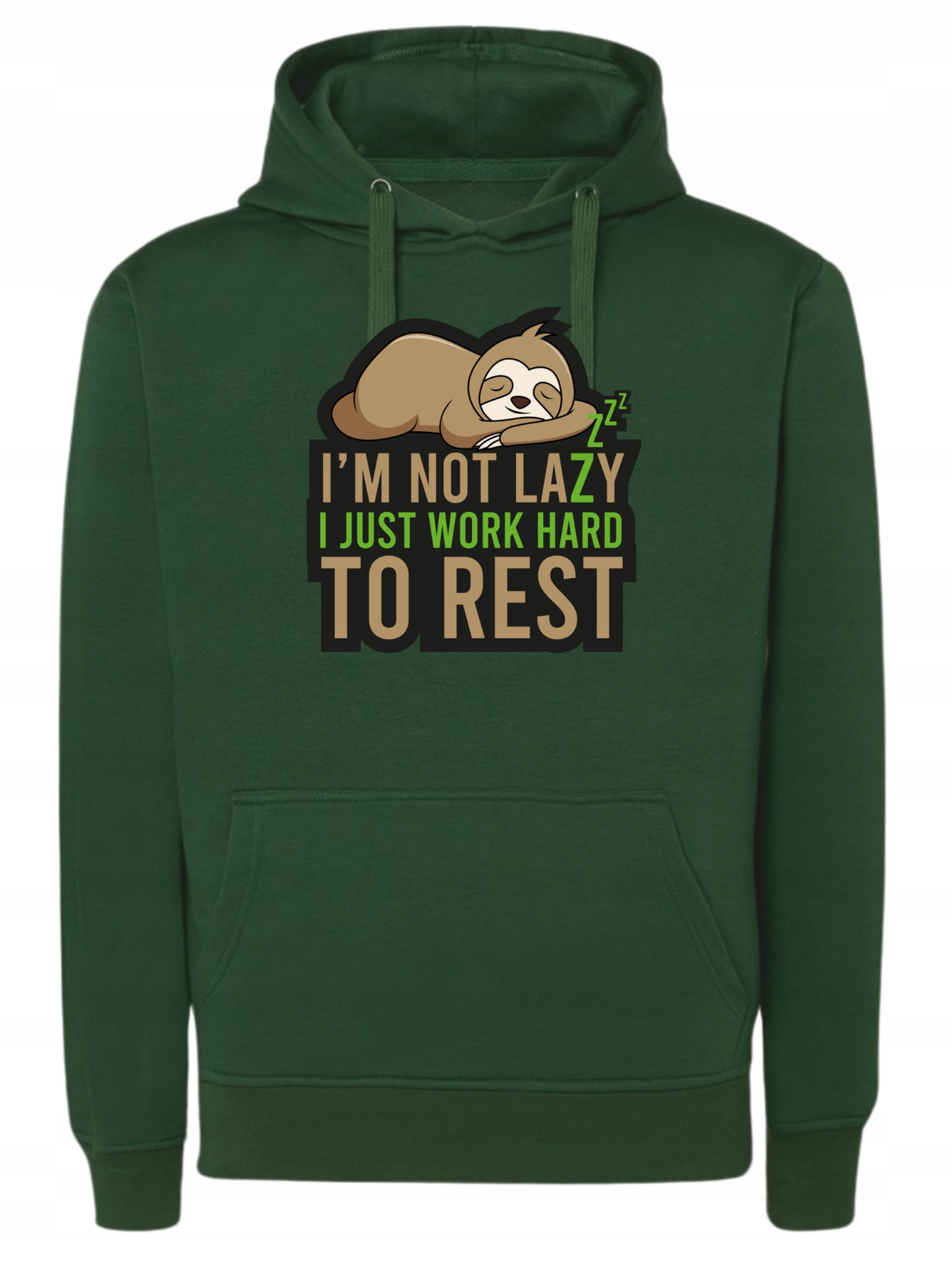 bluza z leniwcem, śmieszna bluza z nadrukiem, bluza z kapturem męska damska, prezent dla leniucha, odzież lifestylowa, wygodna kangurka, bluza z napisem, motyw leniwca, casualowa bluza z grafiką, bluza na prezent