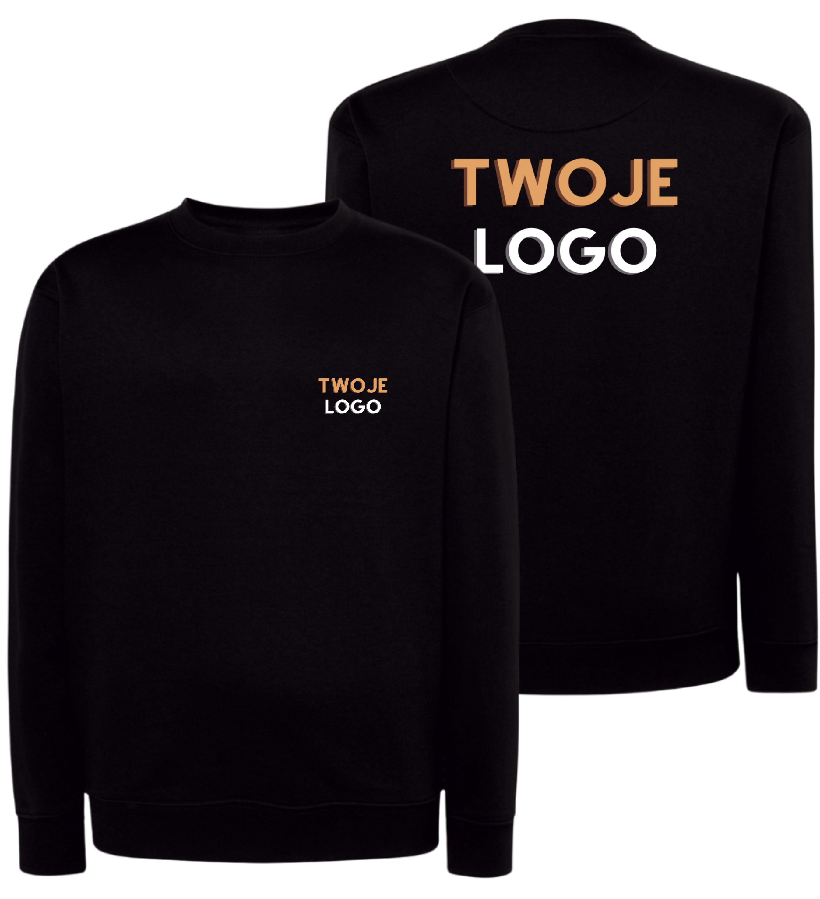 Bluza bez kaptura unisex z logo firmy