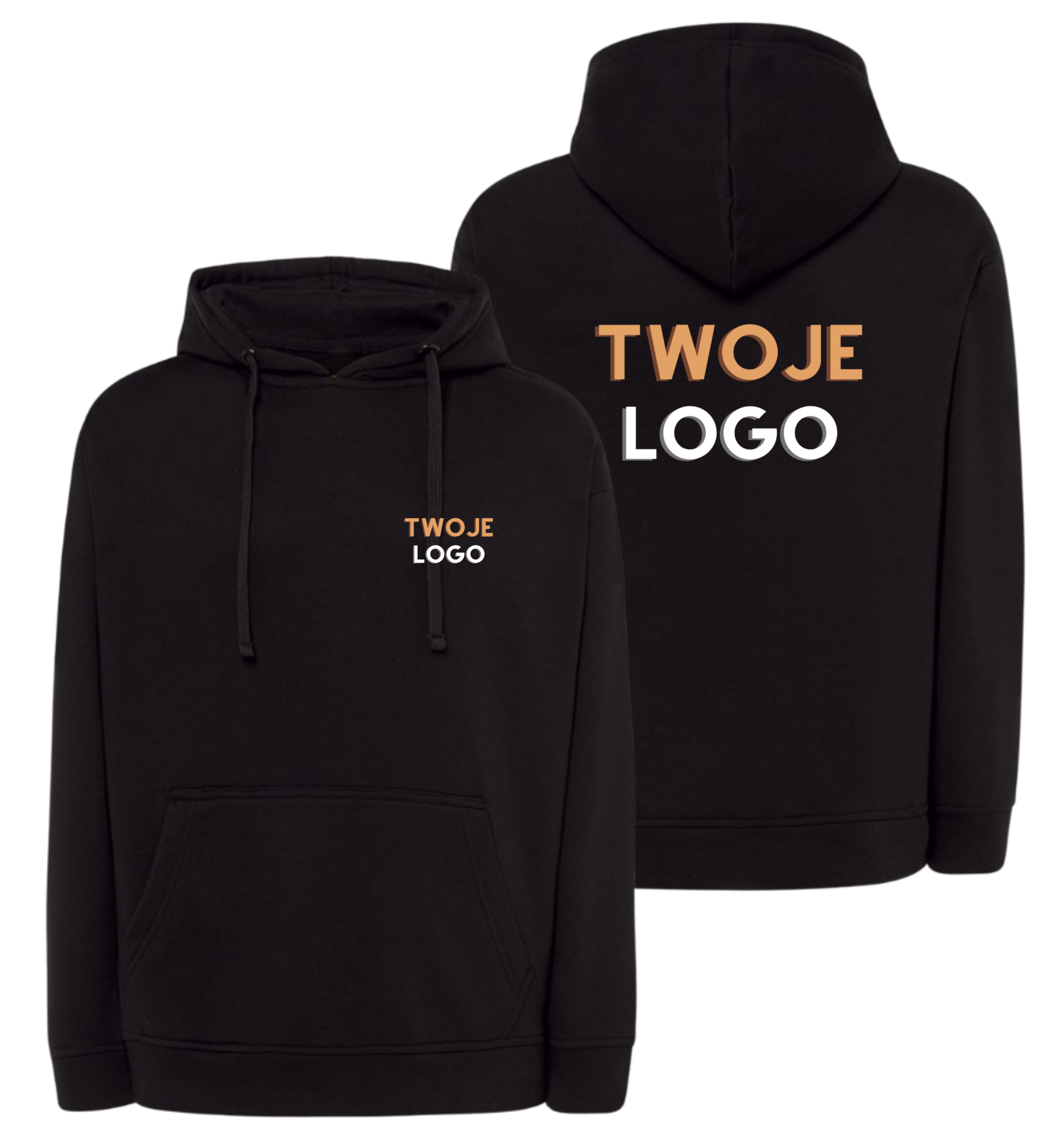 Bluza z kapturem męska z logo firmy