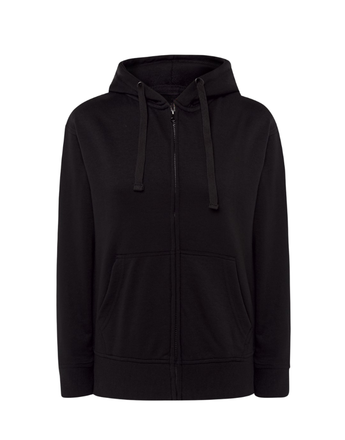Bluza rozpinana damska z kapturem z logo firmy