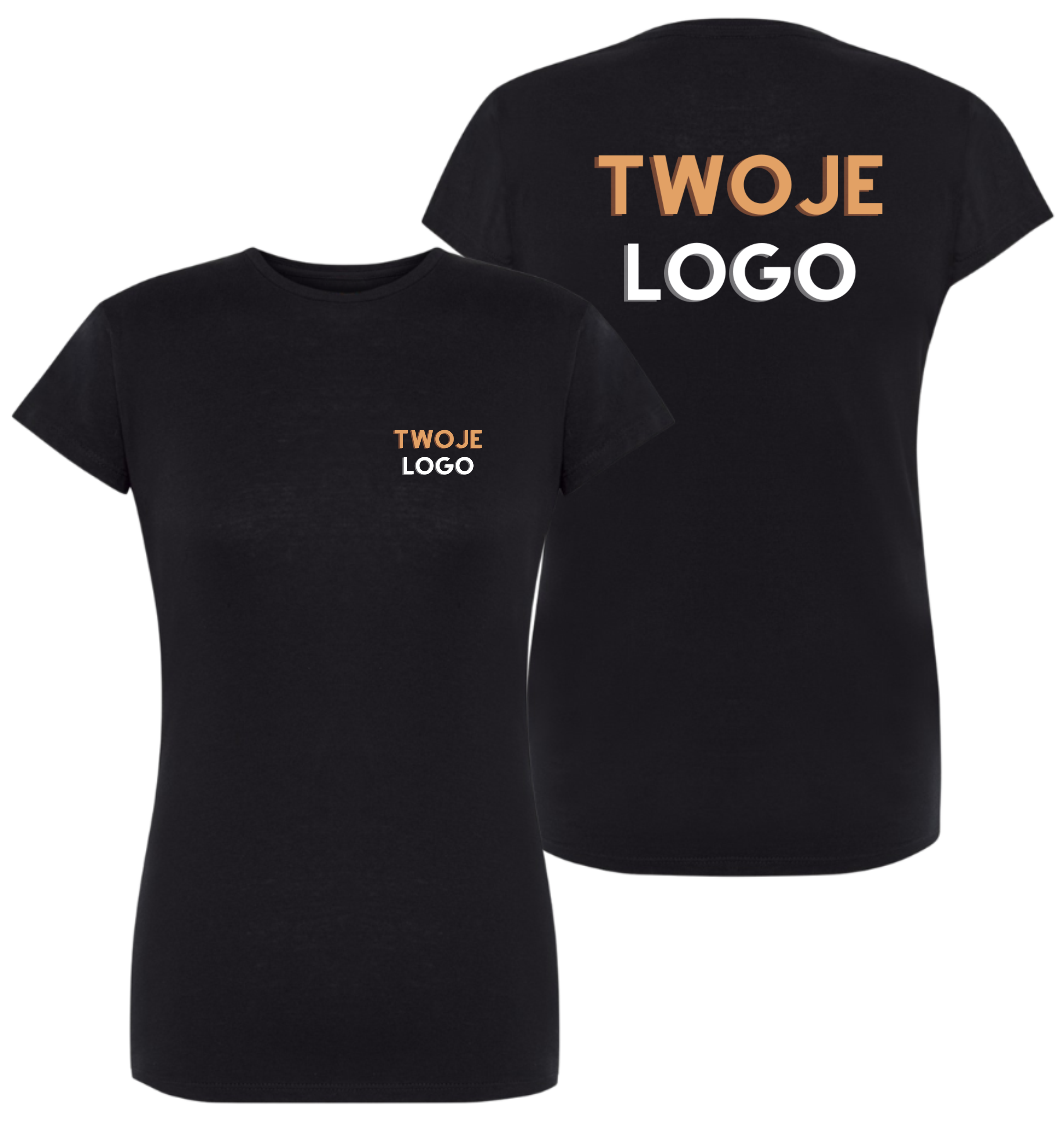 T-shirt koszulka damska z logo firmy
