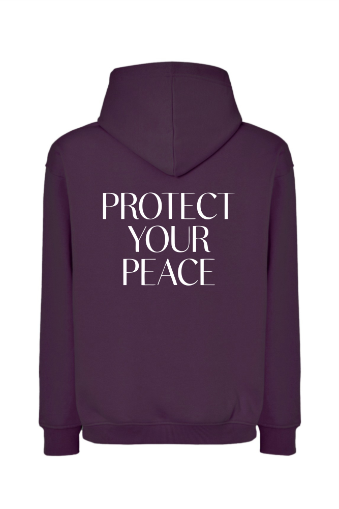 bluza śliwkowa protect your peace