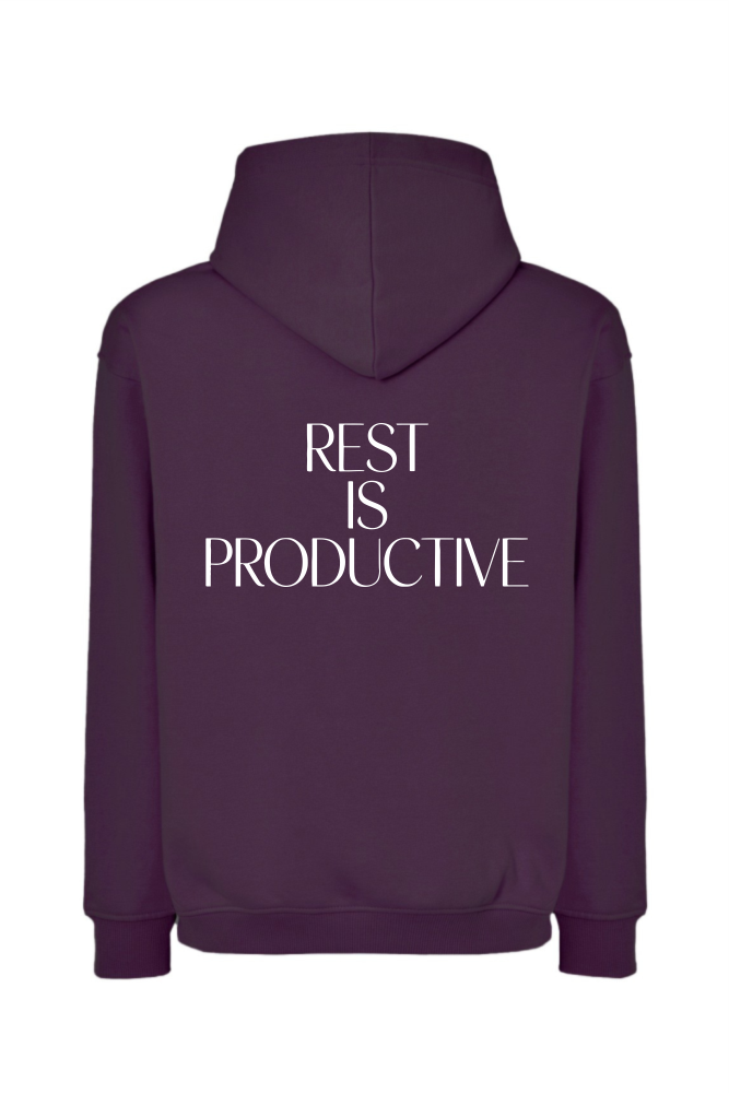 bluza śliwkowa rest is productive
