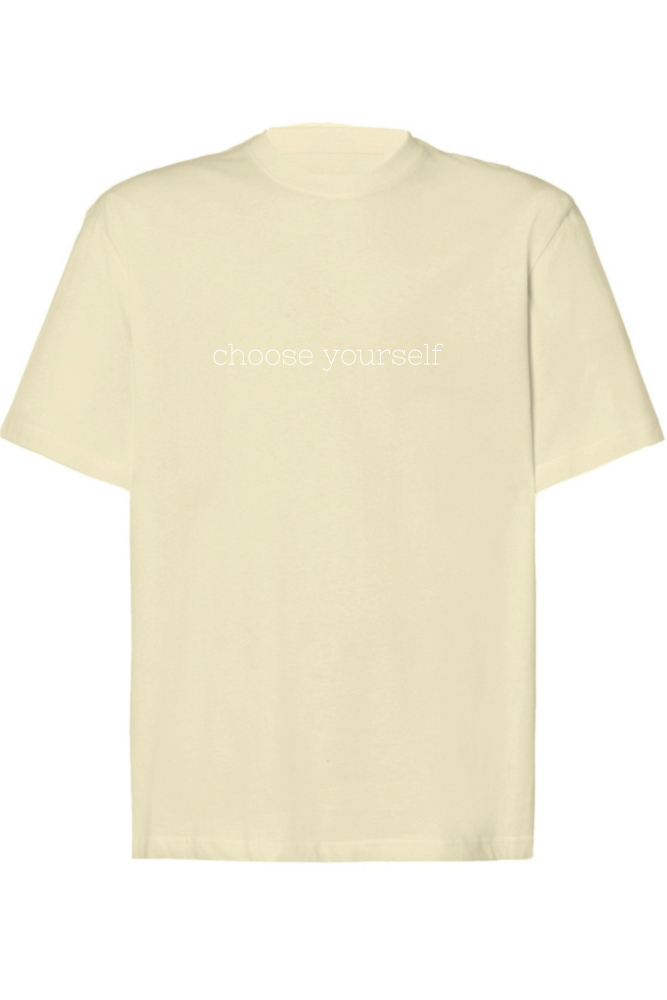 tshirt oversize waniliowy choose yourself.png