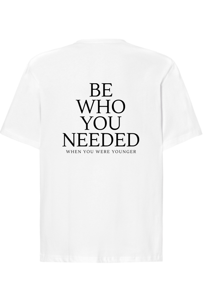 tshirt oversize biały be who you needed