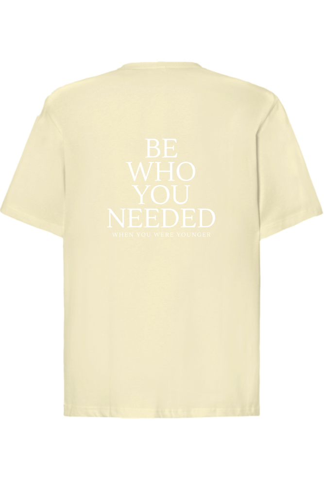 tshirt oversize waniliowy be who you needed