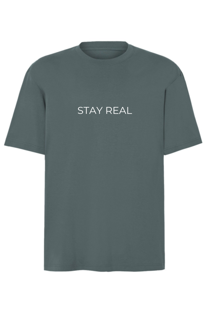 tshirt oversize stay real petrolowy.png