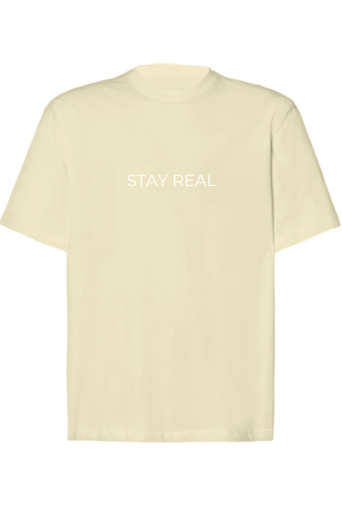 tshirt oversize stay real waniliowy.png